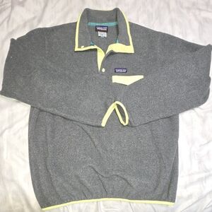 Patagonia Gray Fleece with Yellow Trim